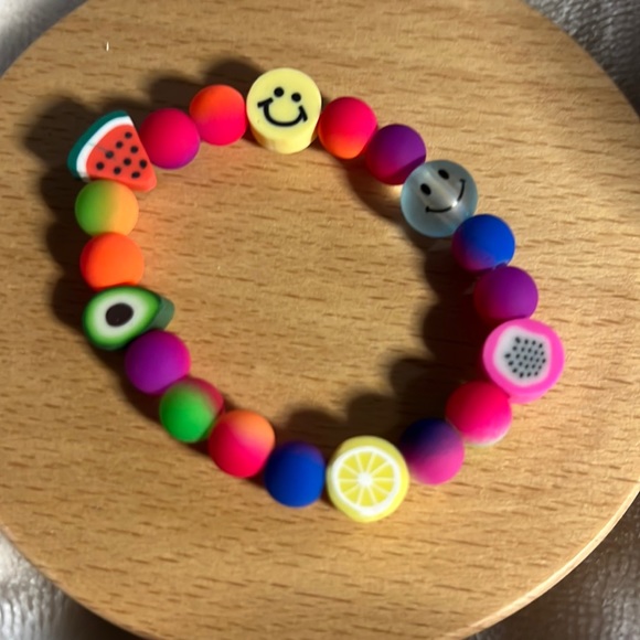 Kids Bracelet Size 5.5 Handmade Jewelry with Soft Silicone Beads